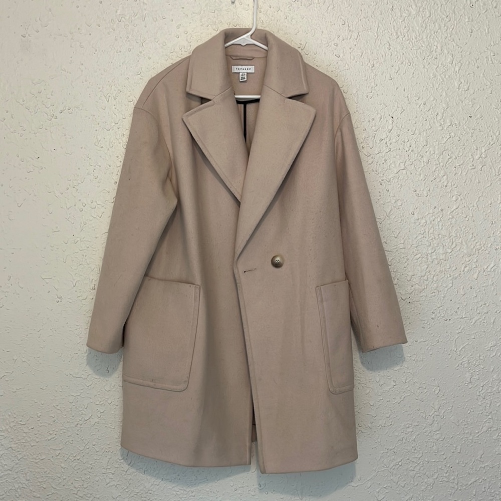 Camel trench coat from TopShop. Barely worn. Warm and cute.